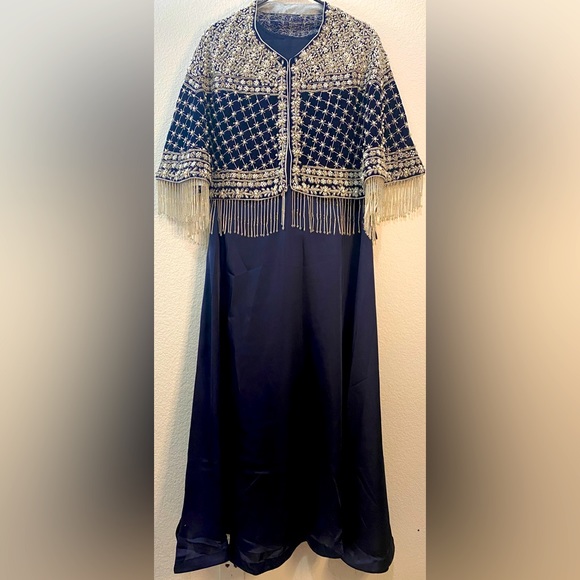 Pakistani Indian Style Cap Shawl Dress Handmade - Picture 1 of 4